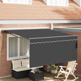 Retractable Awning Grey and anthracite 300 x 250 cm
