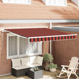 Retractable Awning Retractable Orange and Brown 300 x 250 cm
