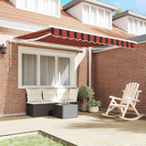 Retractable Awning Retractable Orange and Brown 300 x 250 cm