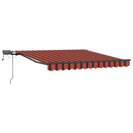 Retractable Awning Manual Orange and brown 300 x 250 cm Fabric