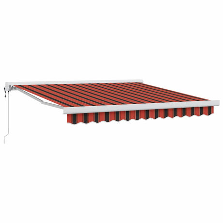 Retractable Awning Orange and brown 300 x 250 cm Fabric, Metal