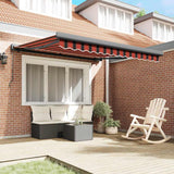 Retractable Awning Orange and Brown 300 x 250 cm
