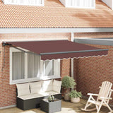 Retractable Awning Manual Brown 300x250 cm Fabric