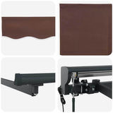 Retractable Awning Manual Brown 300x250 cm Fabric