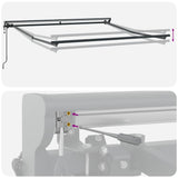 Retractable Awning Manual Brown 300x250 cm Fabric