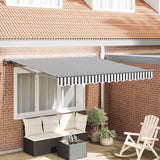 Retractable Awning Anthracite and White 300x250 cm Fabric