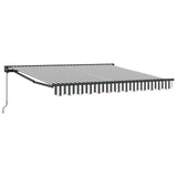 Retractable Awning Manual Anthracite and White 300 x 250 cm