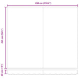 Retractable Awning Anthracite and White 300x250 cm Fabric
