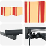 Retractable Awning Yellow and Orange 300x250 cm Fabric