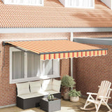Retractable Awning Yellow and Orange 300x250 cm Fabric