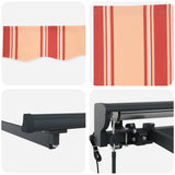 Electric Retractable Awning Yellow and Orange 300x250 cm Fabric