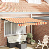 Electric Retractable Awning Yellow and Orange 300x250 cm Fabric