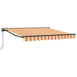 Electric Retractable Awning Yellow and Orange 300x250 cm Fabric