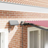 Retractable Awning Manual Red and white 300 x 250 cm Fabric