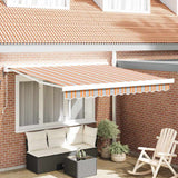 Retractable Awning Multicolour 300 x 250 cm Fabric, Metal