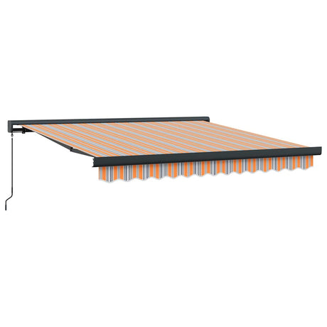 Retractable Awning Multicolour 300 x 250 cm Fabric, Metal
