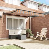 Retractable Awning Manual Multicolour Stripe 300x250 cm Fabric
