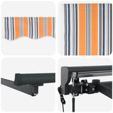 Retractable Awning Multicolour Stripe 300x250 cm Fabric