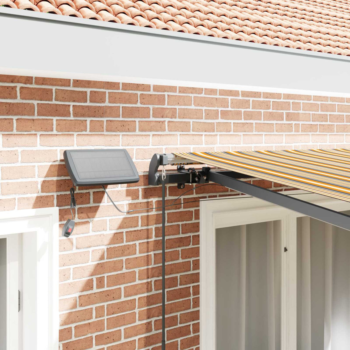 Retractable Awning Manual Multicolour 300 x 250 cm Fabric