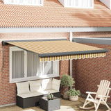 Retractable Awning Multicolour 300 x 250 cm Fabric, Metal