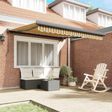 Retractable Awning Multicolour 300 x 250 cm Fabric, Metal