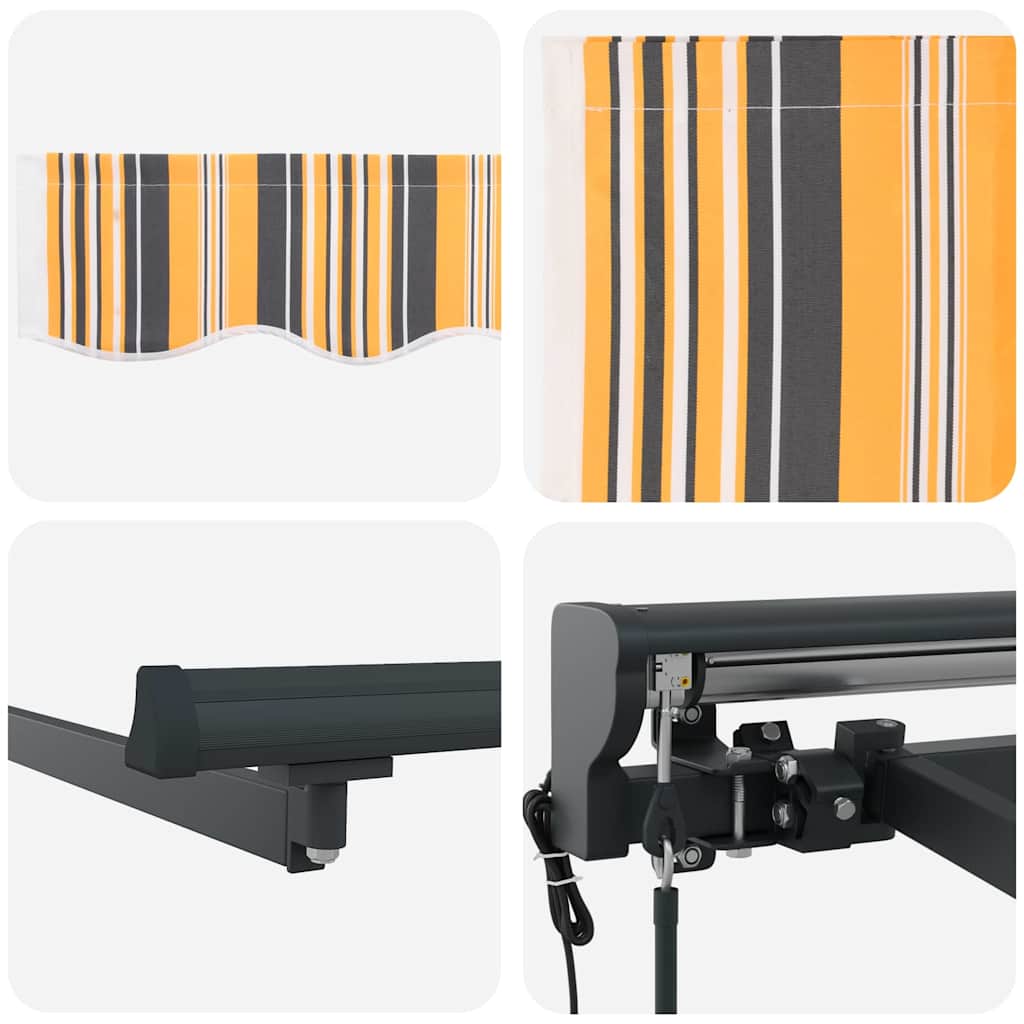 Retractable Awning Multicolour Stripe 300x250 cm Fabric