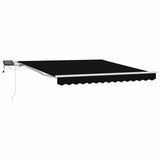 Retractable Awning with Manual 300 x 250 cm Black