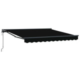 Retractable Awning Black 300x250 cm Fabric