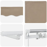 Retractable Awning with Manual Beige 300 x 250 cm Fabric