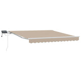 Retractable Awning with Manual Beige 300 x 250 cm Fabric