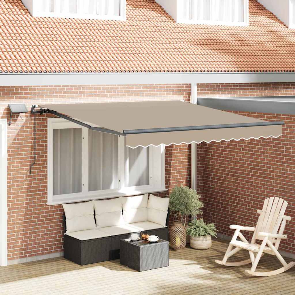 Retractable Awning Manual Beige 300 x 250 cm Fabric