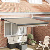 Retractable Awning Manual Beige 300 x 250 cm Fabric and Metal