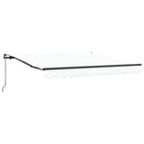 Retractable Awning White 300 x 250 cm Polyester and Steel