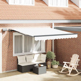 Retractable Awning Manual White 300 x 250 cm Fabric