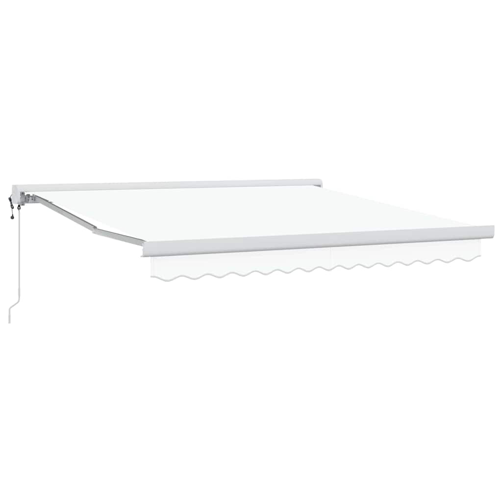 Retractable Awning Manual White 300 x 250 cm Fabric, Metal