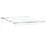 Retractable Awning Manual White 300 x 250 cm Fabric, Metal