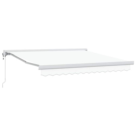 Retractable Awning Manual White 300 x 250 cm Fabric, Metal