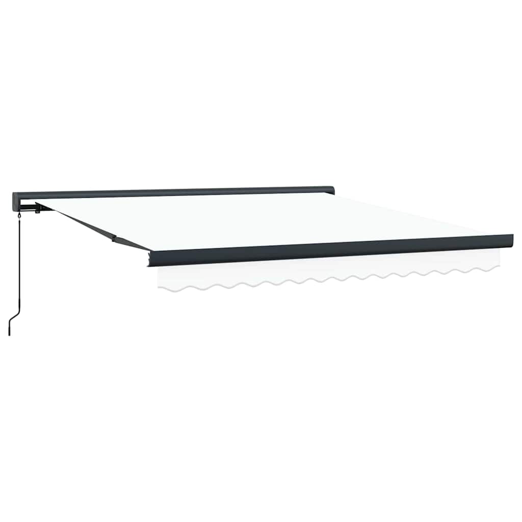 Retractable Awning White 300 x 250 cm Fabric, Metal