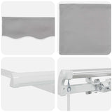 Awning Retractable Light Grey 300 x 250 x 165 cm Polyester
