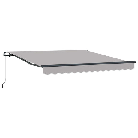Retractable Awning Light Grey 300 x 250 cm Polyester and Steel