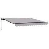 Retractable Awning Light Grey 300 x 250 cm Polyester and Steel