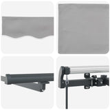Retractable Awning Manual Light grey 300 x 250 cm Fabric