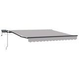 Retractable Awning Manual Light grey 300 x 250 cm Fabric