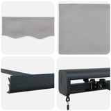 Retractable Awning Light Grey 300 x 250 cm Fabric and Metal