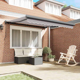 Retractable Awning Light Grey 300 x 250 cm Fabric, Metal
