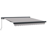 Retractable Awning Light Grey 300 x 250 cm Fabric, Metal