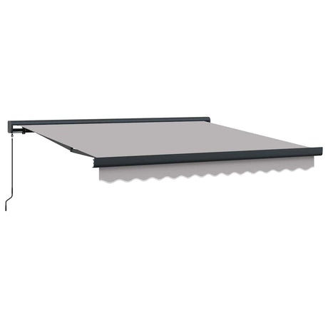 Retractable Awning Light Grey 300 x 250 cm Fabric, Metal