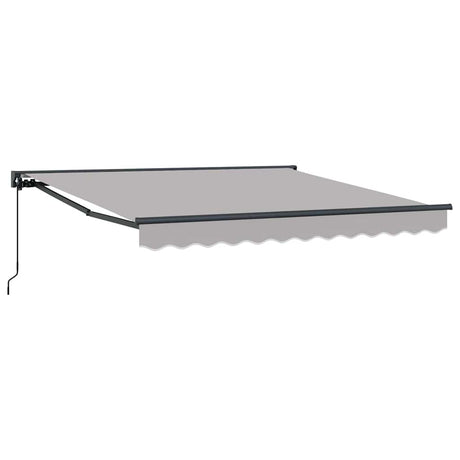 Retractable Awning Manual Light Grey 300x250 cm Fabric