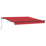 Retractable Awning Manual Red 300 x 250 cm Polyester and Steel