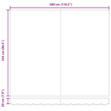 Retractable Awning Manual Red 300 x 250 cm Polyester and Steel